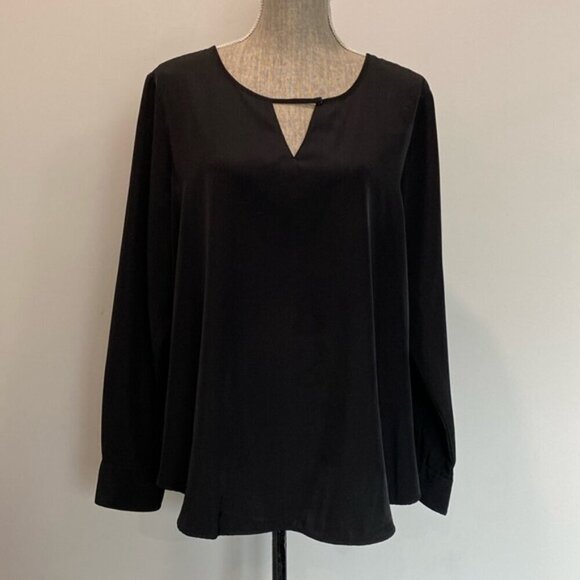 Liz Lange Black Long Sleeve Blouse Size XL - Picture 2 of 13